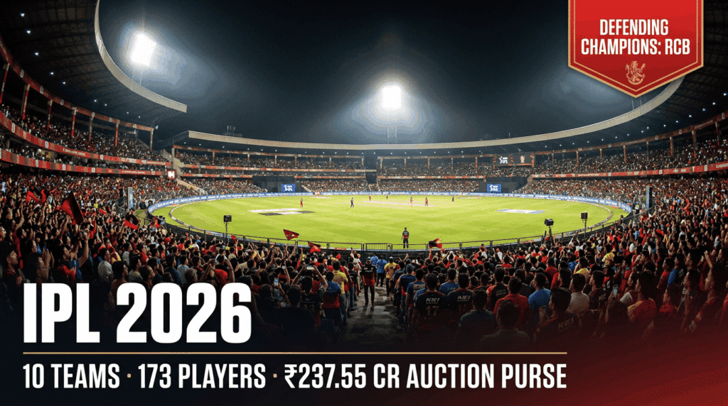 IPL 2026 teams and squads season overview — 173 players retained, RCB defending champions