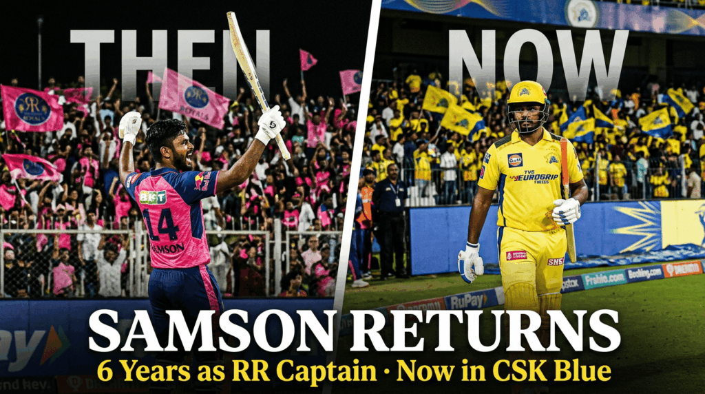 Sanju Samson returns to face Rajasthan Royals in CSK colors IPL 2026