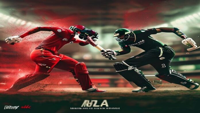 Bangladesh bowler and New Zealand batter face-off in tense, close composition at Mirpur stadium.