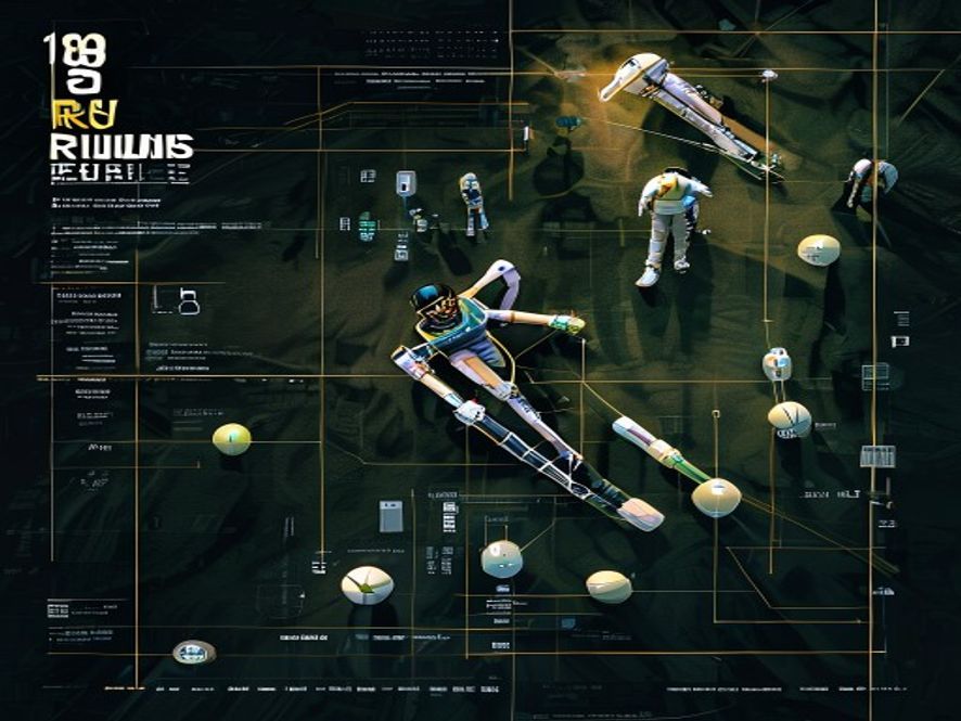 Pitch diagram visualizing Arya’s 18-run record-breaking over against SRH, showing ball placement and run progression.