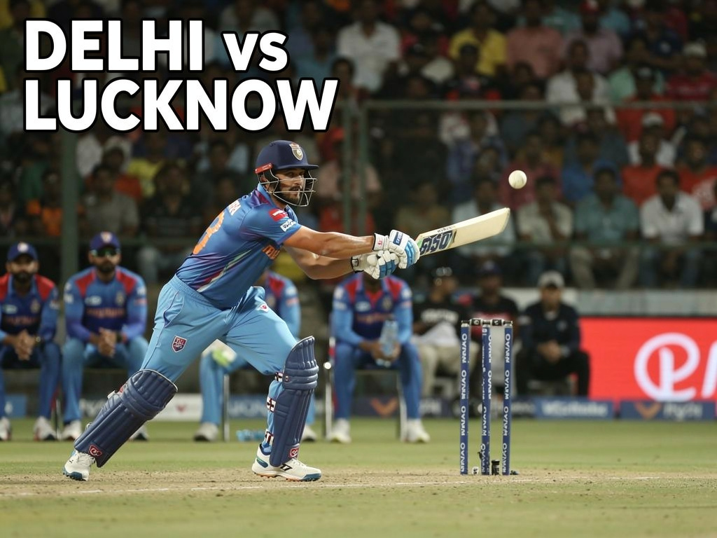 Impact substitute Rizvi anchors Delhi — Split-second frame capturing Rizvi's match-turning shot—bat connecting with ball