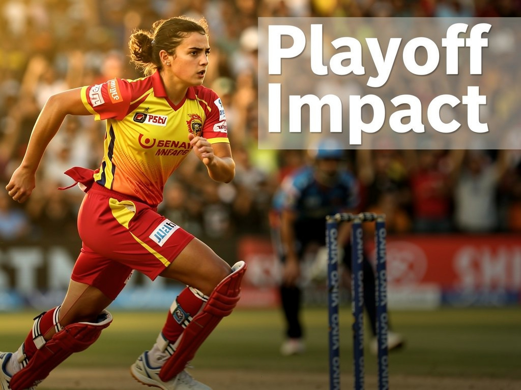 Priyansh Arya’s run sparks playoff hopes for PBKS, SRH fielder reacts in background.